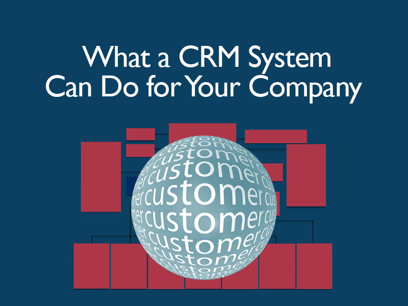 Graphic representing a CRM system