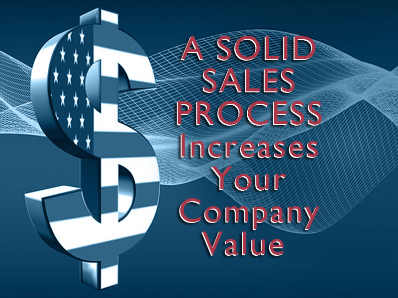 Large dollar sign to illustrate how a solid sales process increases company value