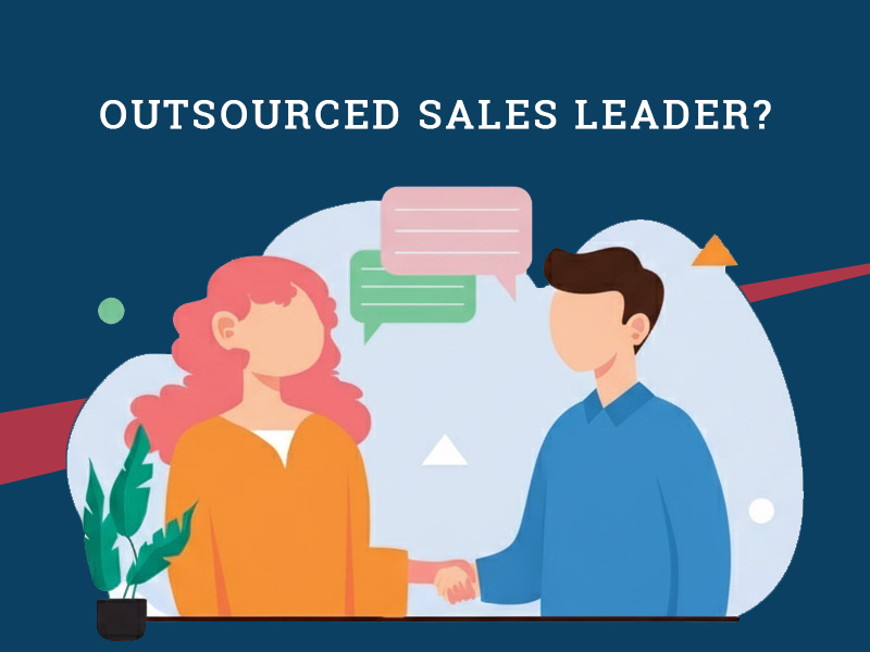 outsourced-sales-leader Oct 20th Graphic of two characters talking to illustrate bringing in an outsourced sales leader