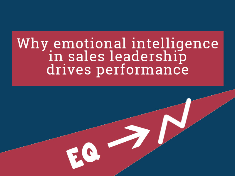 The title and the Text EQ pointing towards an up-graph of sales to indicate the value of emotional intelligence in sales leadership